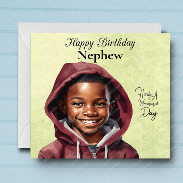Black Boy Birthday Card T